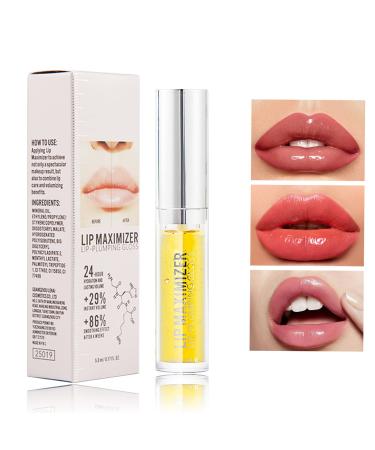 QIUFSSE Lip Plumper Gloss Lips Plumping Lip Gloss Hydrating and Reduce Fine Lines No Chapped Lips Softer Bigger Fuller Lips  Natural Lip Plump Lip Care Products