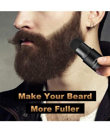kawehiop Men Beard Filler Powder Long Lasting Hair Shape Patches Coloring Coverage Makeup Business Pen Thickening Dye Paint Dark Brown - Buy Online on SooperMarket.com