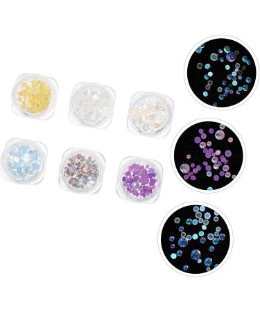 Mikinona 6 Boxes Art Glitter Stylish Stickers Delicate Sparkly Manicure Nial Manicures Crystal Paillettes Lovely Nail of Studs Decor DIY Fake Decorations Colorful Sequins Beads Ornaments - Buy Online on SooperMarket.com