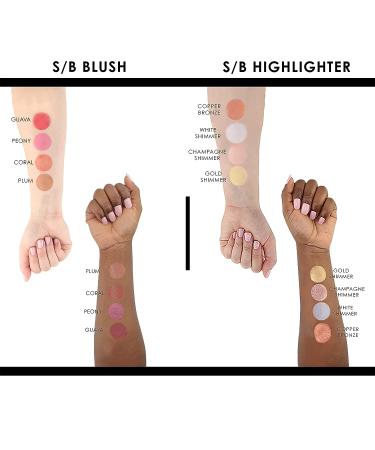 TEMPTU S/B Airbrush Blush & Highlighter Starter Set - Long-Wear Dewy Makeup for All Skin Types - 8 Count - Buy Online on SooperMarket.com