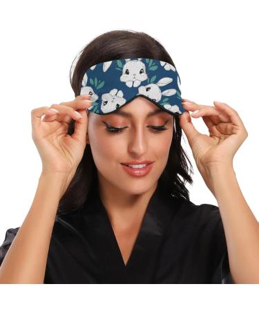 Haskirky Light Blocking Eye Mask for Travel, Yoga, Meditation - Adjustable for Men and Women - Deep Sleep Comfort - Fashionable Rabbit Pattern - Buy Online on SooperMarket.com