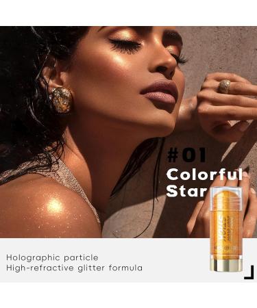 Body Glitter Shimmer Stick - Moisturizing Highlighter for Eye Lip & Face | Long Lasting Gold Illuminator for Concerts & Festivals - Buy Online on SooperMarket.com
