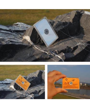 Lesunbak Rescue Mirror - Multifunctional Survival Signal Mirror for Outdoor Adventures | Portable Camping Tool for Backpacking - Buy Online on SooperMarket.com
