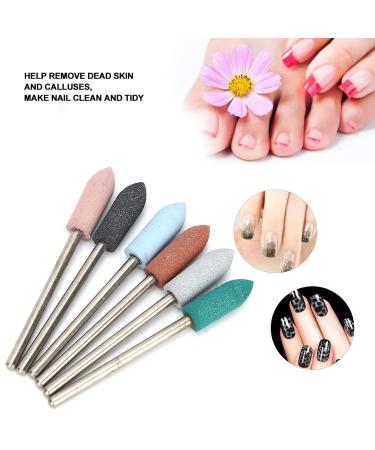 6Pcs Nail Art Grinding Head Set - Dead Skin Removal & Polishing - Nail Drill Accessories - Buy Online on SooperMarket.com