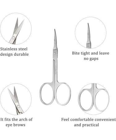 Small Ear Nose Hair Scissors Stainless Steel Eyebrow Scissors for Women DALOMGZL Premium Facial Hair Scissors - Sharp Nail Scissors for Toenails Manicure Pedicure Cuticle Beard(2PCS) - Buy Online on SooperMarket.com