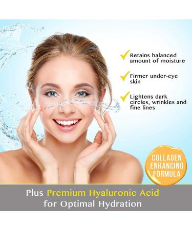 30 Pairs Gold Under Eye Patches with Collagen Treatment for Dark Circles and Wrinkles - Anti-Aging Eye Gel Pads for Women and Men - Buy Online on SooperMarket.com