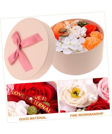 PRETYZOOM 1 Box Preserved Flower Decoration Wedding Favors Christmas Decor Fake Soap Flower Faux Christmas Centerpieces Ornament Party Soap Flower Indoor Artificial Flower 16.2X16.2X8.2CM Orange - Buy Online on SooperMarket.com