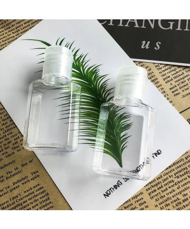 Vinsencoo 50 Pcs 1oz Mini Plastic Empty Bottles with Flip Cap - Portable Travel Size for Hand Sanitizer, Shampoo, Conditioner - Reusable - Baby Shower, Wedding Party Favors - Buy Online on SooperMarket.com