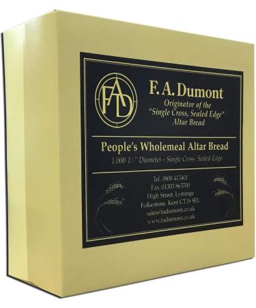 F.A. Dumont Altar Bread -1 3/8" Wholemeal -1000/Box - Buy Online on SooperMarket.com