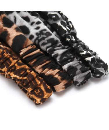 Folora Leopard Print Twisted Criss Cross Headbands for Women & Girls - Set of 4 - Buy Online on SooperMarket.com