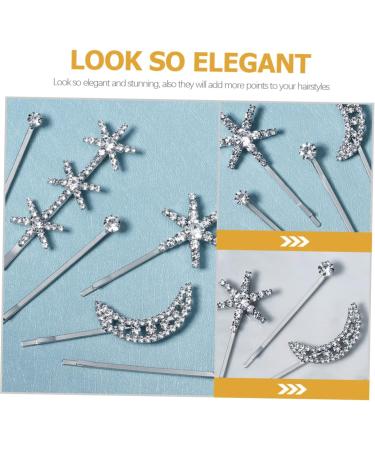 Mikinona 1 Set Fringe Bobby Pin Hair Accessories Wedding Hair Accessories for Women Side Clip Rhinestone Barrettes Girl Hair Clips Hair Barrette Hair Clips Star Hair Clip Alloy - Buy Online on SooperMarket.com