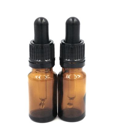 Two 10ml Amber Glass Bottles With Pipette