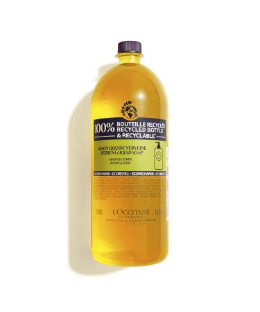 L'OCCITANE Shea Verbena Liquid Soap Eco Refill 500ml Sustainable Soap Refill Nourishing Zesty Liquid Soap Shea Verbena 500ml Refill