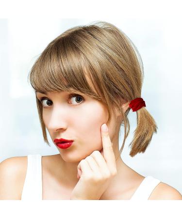 WLLHYF 2 Pcs Velvet Hair Bands Red Scrunchies - Large Size Elastic Ponytail Holders & Wristband Hair Accessories for Girls and Women - Valentine's Day Gift - Buy Online on SooperMarket.com