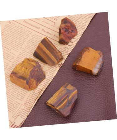 KOMBIUDA Rock Mineral 5pcs Tigers Tigers Eye Stone Eye Gemstone African Decor Natural Tiger's Eye African Gemstone Rock As Shown Size 2 - Buy Online on SooperMarket.com