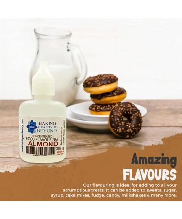 Baking Beauty and Beyond Concentrated Food Flavouring Oil - Dozen of Professional Quality Food Grade Flavouring Oil for Candy Making Baking Cooking Lip Balm and Lip Gloss - Almond (50ml) - Buy Online on SooperMarket.com