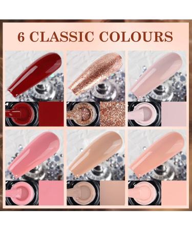 LKE Gel Nail Polish Kit with 72W UV Lamp | 6 Classic Red Colors | Glossy & Matte Top/Base Coat | Manicure DIY Set for Women - Buy Online on SooperMarket.com
