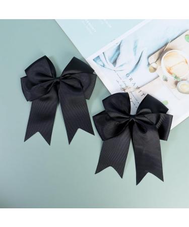 2 Pack 6 inch Bow Hair Clips Large Hair Bow Hair Barrette Clips for Women Girls Black Hair Bows - Buy Online on SooperMarket.com