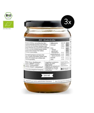 Biological Bone Broth 6x500ml Set - Beef & Chicken | Nutritious Long-Cooked Broth for Optimal Health - Buy Online on SooperMarket.com