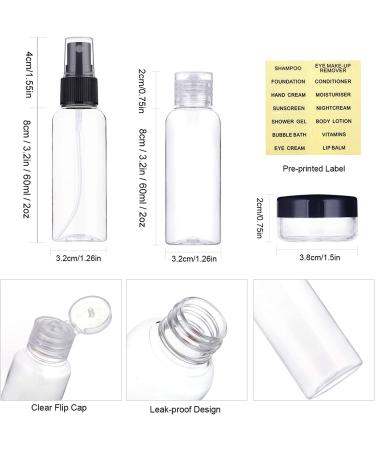 Squeezable Travel Bottles Set | TSA Approved Containers with Clear Quartz Bag | Refillable Toiletry Bottles for Liquids - Buy Online on SooperMarket.com