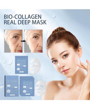 Grgowe 8PC Bio-Collagen Real Deep Mask Collagen Mask for Face Overnight Biodance Bio Collagen Face Mask Overnight To Resist Wrinkles And Fine Lines Moisturise And Moisturise - Buy Online on SooperMarket.com