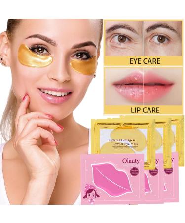 30 Pairs Collagen Crystal Lip Masks & 24K Gold Eye Masks Nourishing Under Eye Patches for Puffy Eyes Moisturizing & Reducing Fine Lines | Premium Lip & Eye Care - Buy Online on SooperMarket.com