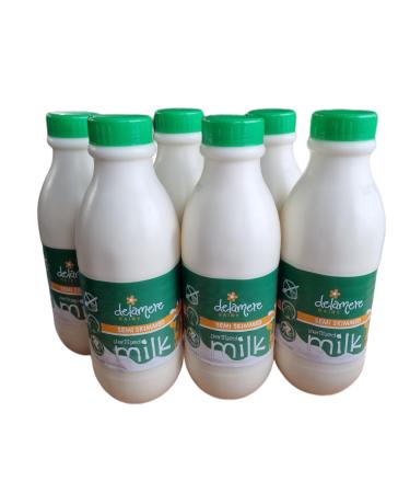1L Delamere Dairy Sterilised Semi Skimmed Long Life Milk Plastic Bottle (6 x 1Litre)