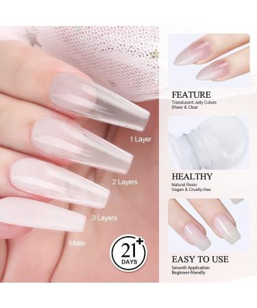 SAVILAND Milky White Gel Nail Polish - Long Lasting Quick Dry Jelly Gel Polish for DIY Manicure - 0.34 Fl Oz - Buy Online on SooperMarket.com