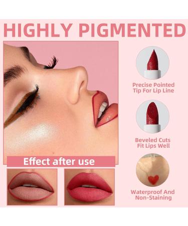 Buy 3 Colors Lip Stain Pen - Long Lasting Matte Lip Tint & Waterproof Lip Makeup | International Shipping Available - Buy Online on SooperMarket.com