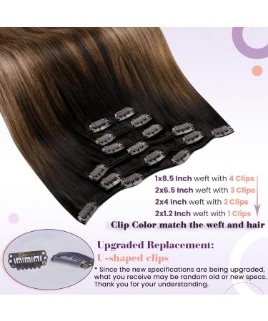 Shop Laavoo Clip-In Extensions - Real Hair Brown Balayage & Ombre - 7PCs 105g - Perfect for Easy Styling! - Buy Online on SooperMarket.com