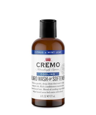 Cremo Citrus Mint Leaf 2 n1 Cooling Beard and Face Wash, Specifically Designed to Clean Coarse Facial Hair, 6 Oz Citrus & Mint Leaf 6 Fl Oz (Pack of 1)