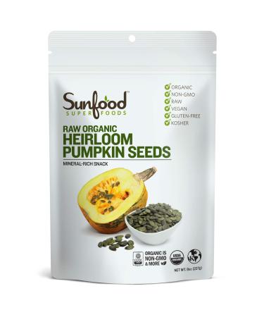 Sunfood Raw Organic Heirloom Pumpkin Seeds 8 oz (227 g)