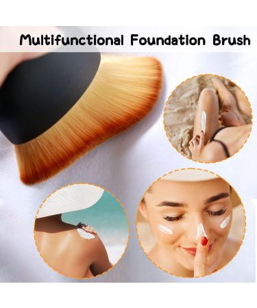 Tanning and Makeup Brush Angled Flat Foundation Brush Fake Tan Brush Contouring Brush Blush Brush for Liquid Foundation Cream or Cosmetics - Buy Online on SooperMarket.com