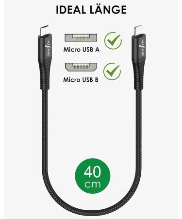 I-Lefante Ebike Charging Cable for Bosch Intuvia | 40cm | OTG Function | Micro USB to iOS | Compatible with E-Bike Displays & Bicycle Computers - Buy Online on SooperMarket.com