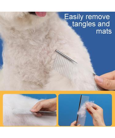 JdXun 1 Piece Pet Comb | Stainless Steel Dog & Cat Comb for Knots & Tangles | Best Pet Care Tool (19x3.3cm) - Buy Online on SooperMarket.com