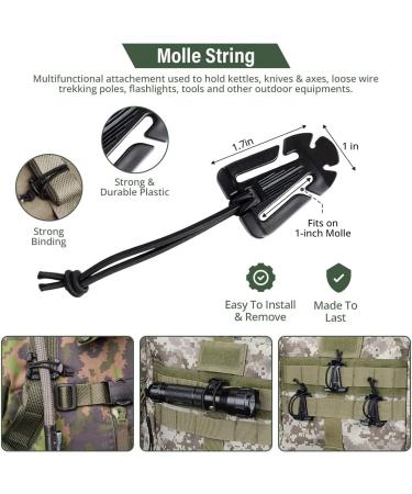 GearHill Molle Web Dominators - Tactical Backpack Accessories, Black 12 Pieces - Buy Online on SooperMarket.com
