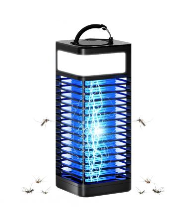 Bug Zapper,Bug Zapper Indoor, Bug Zapper Outdoor,Mosquito Zapper,Mosquito Trap, Fly Zapper, Cordless Bug Zapper,Mosquito Killer for Home Garden and Patio Use (Black)