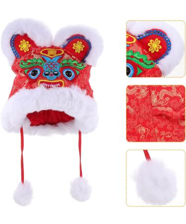 Gadpiparty 2pcs Chinese Hat Kids Chinese New Year Hat Warm Hat Spring Festival Photo Props 31X30X4CM - Buy Online on SooperMarket.com