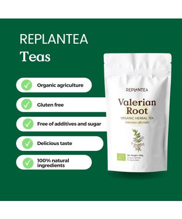 Valerian Root Tea Organic 100g (50 Cups) | Valerian Pure Cut Root Loose Herb Tea | Valeriana officinalis REPLANTEA - Buy Online on SooperMarket.com