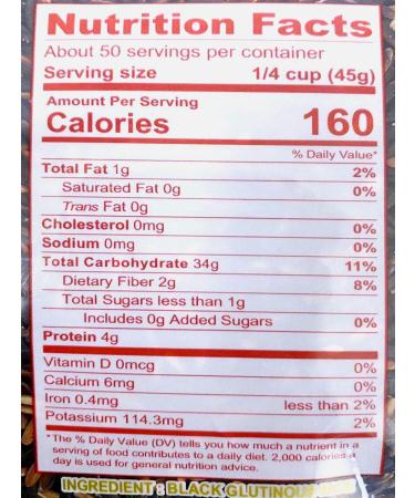 Three Ladies Black Glutinous Rice 5 lbs - Premium Quality Grains for Cooking & Baking - Buy Online on SooperMarket.com