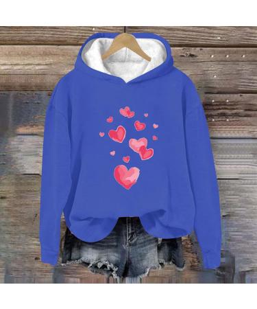 oelaio 2024 Valentines Day Shirts for Women Cute Love Heart Graphic Tees Casual Loose Long Sleeve Round Neck Pullover Tops - Buy Online on SooperMarket.com