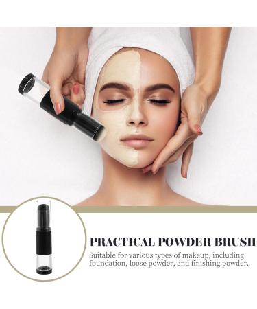 STOBOK Embossing Powder Brush Retractable Foundation Brush Reusable Blush Brush with Refillable Loose Powder Bottle Jars for Tint Highlight Blush Contour Powder Makeup Applicator Tool - Buy Online on SooperMarket.com