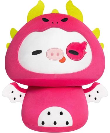 Mewaii 14'' Soft Cow Mushroom Pillow Stuffed Animal Plush Toy - Dragon Fruit Headgear 14 Inch - Cuddly Cow Plush for Kids - Buy Online on SooperMarket.com