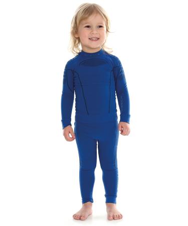 Brubeck Thermo Set Children/Junior Functional Unit Set |Shirt + pants |Sports laundry |High quality |Seamless |Thermal wash |Easy to care for 116-122 Boy - Deep Blue