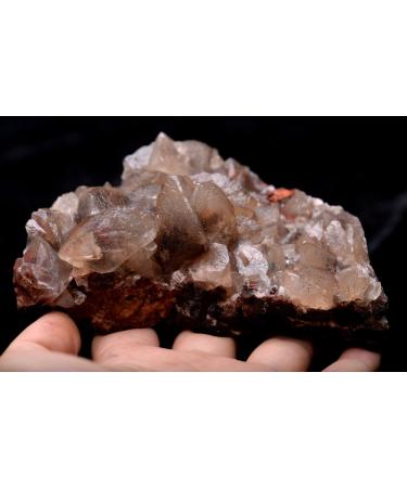 Natural Triangular Red Phantom Calcite Specimen/China Full of Texture