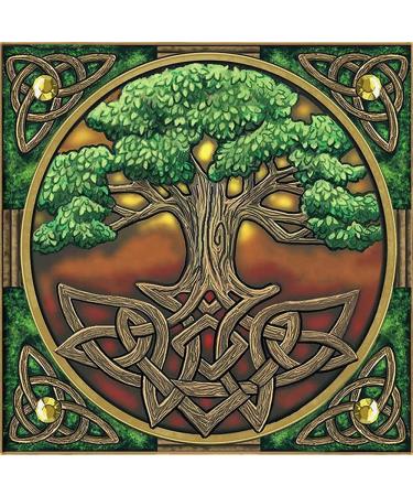 Tree Stamped Cross Stitch Kits Counted Cross Stitch Kits for Adults Beginners Arts and Crafts Embroidery Kits Full Range of Cross-Stitch Stamped Kits Needlecrafts for Home Wall Decor 11.7X11.7 inch