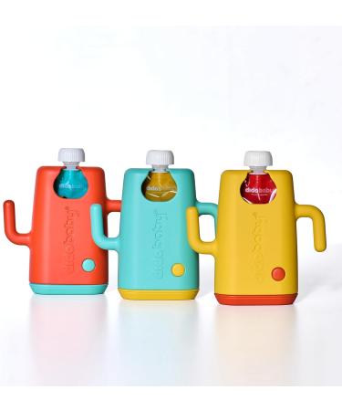DIDOBABY Didopoucher: Two-in-ONE Anti-Spill Holder for Baby Food Pouches and Juice Bricks - Yellow - Buy Online on SooperMarket.com