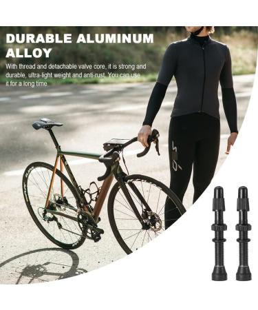Shop Sioppkik 2-Piece Village Bicycle Tubeless Presta Aluminum Alloy Valve - 54mm for Street & MTB Tires - Black - Buy Online on SooperMarket.com