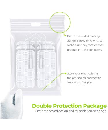 AUVON TENS Unit Replacement Pads 2x4 - 24 Pcs Large Size Electrodes for Electrotherapy - Buy Online on SooperMarket.com