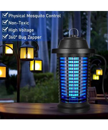 Horyii Bug Zapper Outdoor - Mosquito & Fly Killer for Backyard Patio - Indoor & Outdoor Mosquito Zapper - Black - Buy Online on SooperMarket.com
